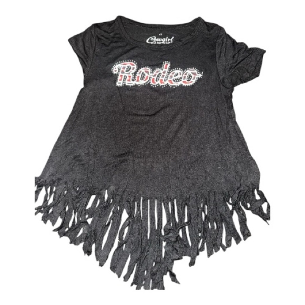 Rodeo Fringe Tee - Black